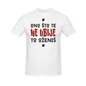 Muška majica Ono što te ne ubije, to oženiš cs3805, Bela