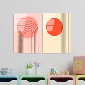 WALLXPERT Dekorativna slika od kaljenog stakla (2 komada) UV 939 45 x 65