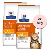 Hills Prescription Diet Feline Urinary Care c/d Multicare Chicken 2x8 kg