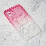 TELEMPIRE Maska za iPhone 12 6.1 Violet bear tip 3 providno-roze