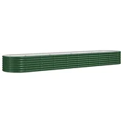 Vidaxl Visoka greda iz cinkanega jekla 368x80x36 cm zelena