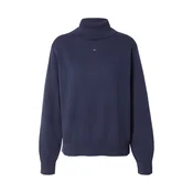 Tommy Jeans Pulover ESSENTIAL temno modra