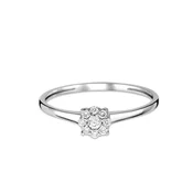 DIAMANT LETERNEL Prstan Ring aus 375 Weißgold mit Diamant srebrna