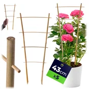 KADAX 5x bambusova opora za lestev za rože, rastline 43 cm, zelenjavo, vzpenjavke, dvojna, (5000362595)