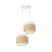 Luster na sajli BOHO 2xE27/60W/230V juta/krem