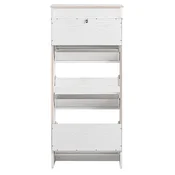 SoBuy SoBuy vitrina za čevlje zložljiva vrata beli učinek staranega lesa 53x24x118cm, (5000009226)