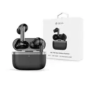 DEVIA ULTRA1 Bluetooth slušalice STEREO v5.4, efekt kože + futrola za punjenje, CRNA