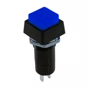 Taster plasticni 3A/250V plavi kvadratni, fi=12mm