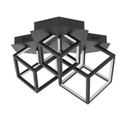 GABBIA PLAFONSKA SVJETILJKA LED 69W/3000K/4830lm/DIMM/IP20/CRNA