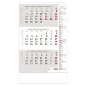 Trimesečni koledar 2026 - beležnica, siva