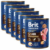Konzervirana hrana Brit premium by Nature Lamb with Buckwheat 6x800 g