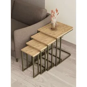 Hanah Home Tekerli set stolica (umetnuti), antik/bor (4 kom)