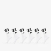 Nogavice adidas 3-Stripes Crew Socks 6 Pairs White XL