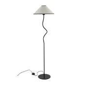 Bela/črna tekstilna zatemnitvena stoječa svetilka (višina 148 cm) Juliet – Jotex