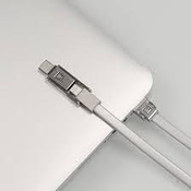 Podatkovni in polnilni kabel RC-070th Gplex, micro USB-iPhone lightning-Type C, 3v1, Remax, 1m, srebrna