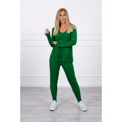 3-piece sweater set green