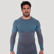 GymBeam Brezšivna majica z dolgimi rokavi OG1 Grey/Blue XXL