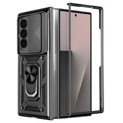 AVIZAR Ohišje za Samsung Galaxy Z Fold 7 z držalom za prstan in pokrovom kamere, Črna, (5000012342)