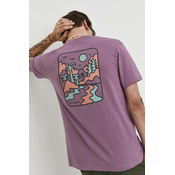 Bombažna kratka majica Billabong BILLABONG X ADVENTURE DIVISION moška, vijolična barva