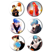 Set bedževa Anime Kurokos Basketball, 37 mm, 6 kom