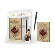 Harry Potter - vrhunski komplet z beležnico A5 in pisalom v obliki čarobne paličice