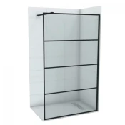 Walk-in COPEN MONTE 100x200 matt black ram 8mm staklo C-02-SB100