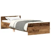 Vidaxl Posteljni okvir brez vzmetnice star les 90x190 cm