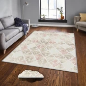 Conceptum Hypnose Tepih Eexfab1143, Pravougaoni, 120x180 cm, Krem-roze