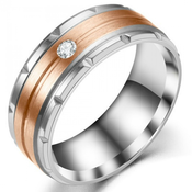 Prsten IN-17408 - Srebrna/zlatno ružicasta / 62mm KP17408