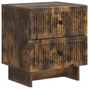 vidaXL vidaXL Nočna omarica Dimljen hrast 43 x 34,5 x 47,5 cm Inženirski les, (5000209512)