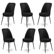 Hanah Home Set 6 trpezarijskih stolica Dexa Crni