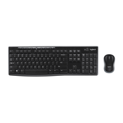 Logitech MK270 Bežična tastatura i miš, Crna
