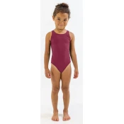 Girls swimsuit finis youth bladeback solid cabernet 20