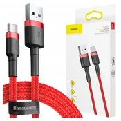 shumee Vzdržljiv upogljiv rdeč kabel USB-C QC3.0 3A 1M