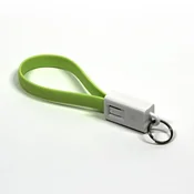 Kabel Logo USB 2.0 - USB-A moški/microUSB moški, 0,2 m, svetlozelen obesek - razprodaja