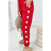 Cotton pants Amour red