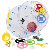 Techno Line Mechanisch stenska ura učni komplet Techno Line Model kids clock 20 cm x 3.5 cm prozorna