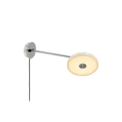 UMAGE LED-stenna svetilka Asteria Long, bela, jeklo, vtič - spalnica - Dizajn - bela, jeklena - Kovina