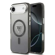 Guess GUESS etui za iPhone 17 Air, združljivo z MagSafe, GUHMP17MHGTMLCGK (IML Gradient z logotipom v obliki trikotnika), črno