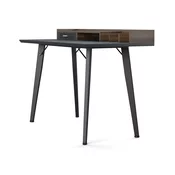 Pisalna miza Denton 1352 S predali, 77x120x60cm, Oreh, Siva