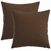 vidaXL Prevleka za blazino 2 kos HEERLEN Rjava 30 x 30 cm Blago
