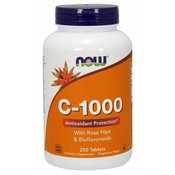 NOW Foods Vitamin C-1000 z bioflavonoidi in šipkom, 250 tablet
