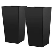 VEVOR Set lončkov, stožčasti visoki lonci, komplet 2 kosa, 39x39x75 cm, črna