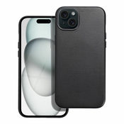 Maska Leather Mag Cover od eko kože s ugradenim magnetnim obrucem za  za iPhone 15 Plus - black