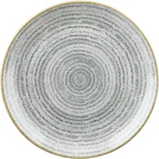 CHURCHILL Homespun Stone Grey plitev krožnik, coup, o: 165 mm (12 kos)