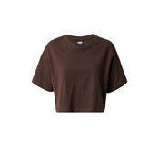 Womens short oversized T-shirt brown color