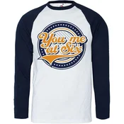 You Me At Six Crest Raglan Navy Blue & White XL Majica