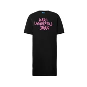 KARL LAGERFELD JEANS Obleka fuksija/črna