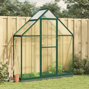 vidaXL Rastlinjak z okvirjem zelen 169x58x202 cm aluminij