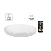 V-TAC LED plafonjera 36W 4000K 3820lm z mikrovalovnim senzorjem+daljinec IP44 bela